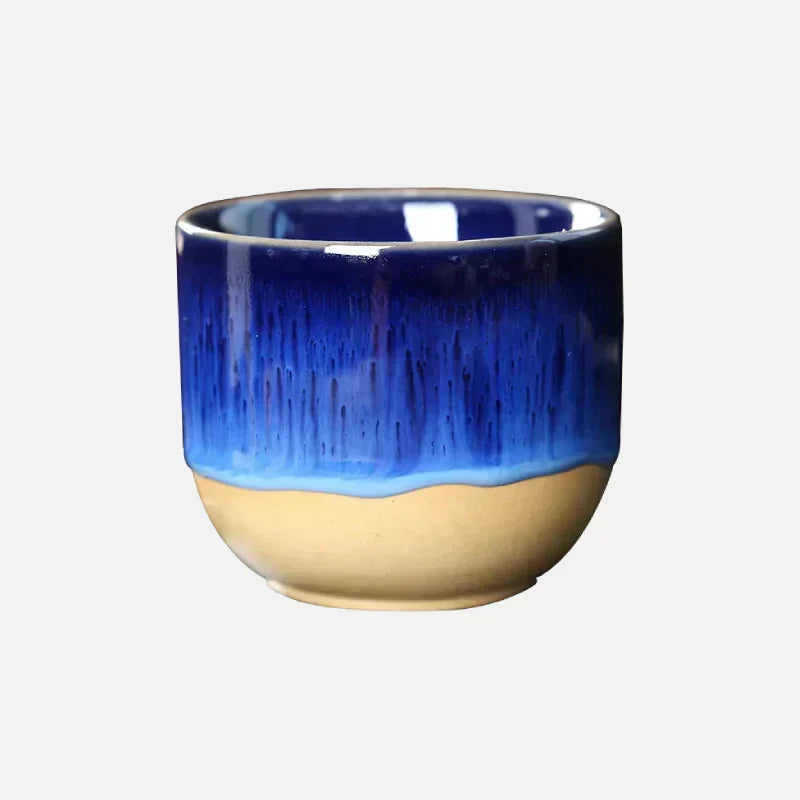 Cuenco de cerámica para té — azul oscuro