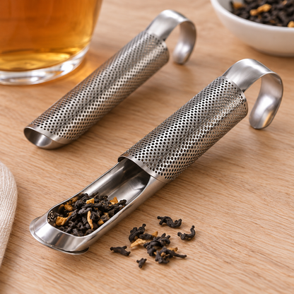 Detalle de Set de 2 infusores tubulares para té · compartimento deslizante